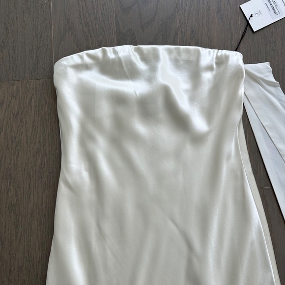Reformation OREN White Ivory Strapless Maxi Dress Wedding Scarf MEDIUM w/ tags - Picture 6 of 10
